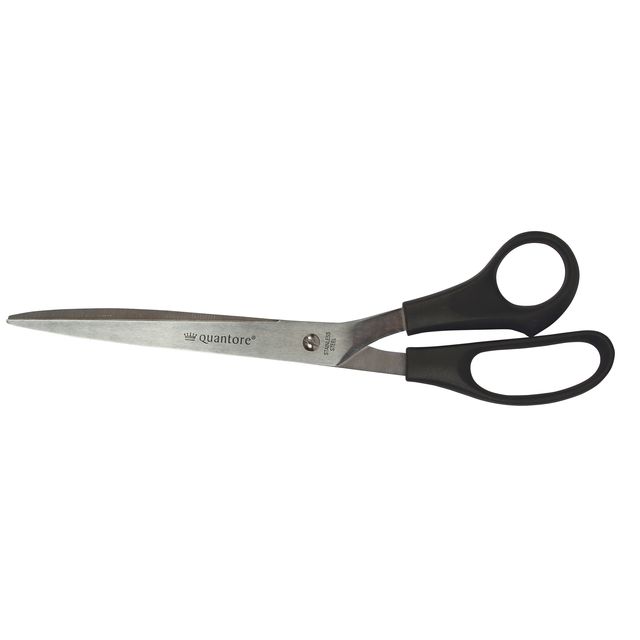 Quantore - Schere 250mm + Kunststoffgriff schwarz | 12 Stück