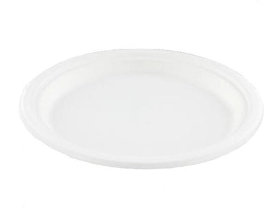 Conpax - Teller, aus Zuckerrohr, 23 cm, weiß, Packung à 50 Stück