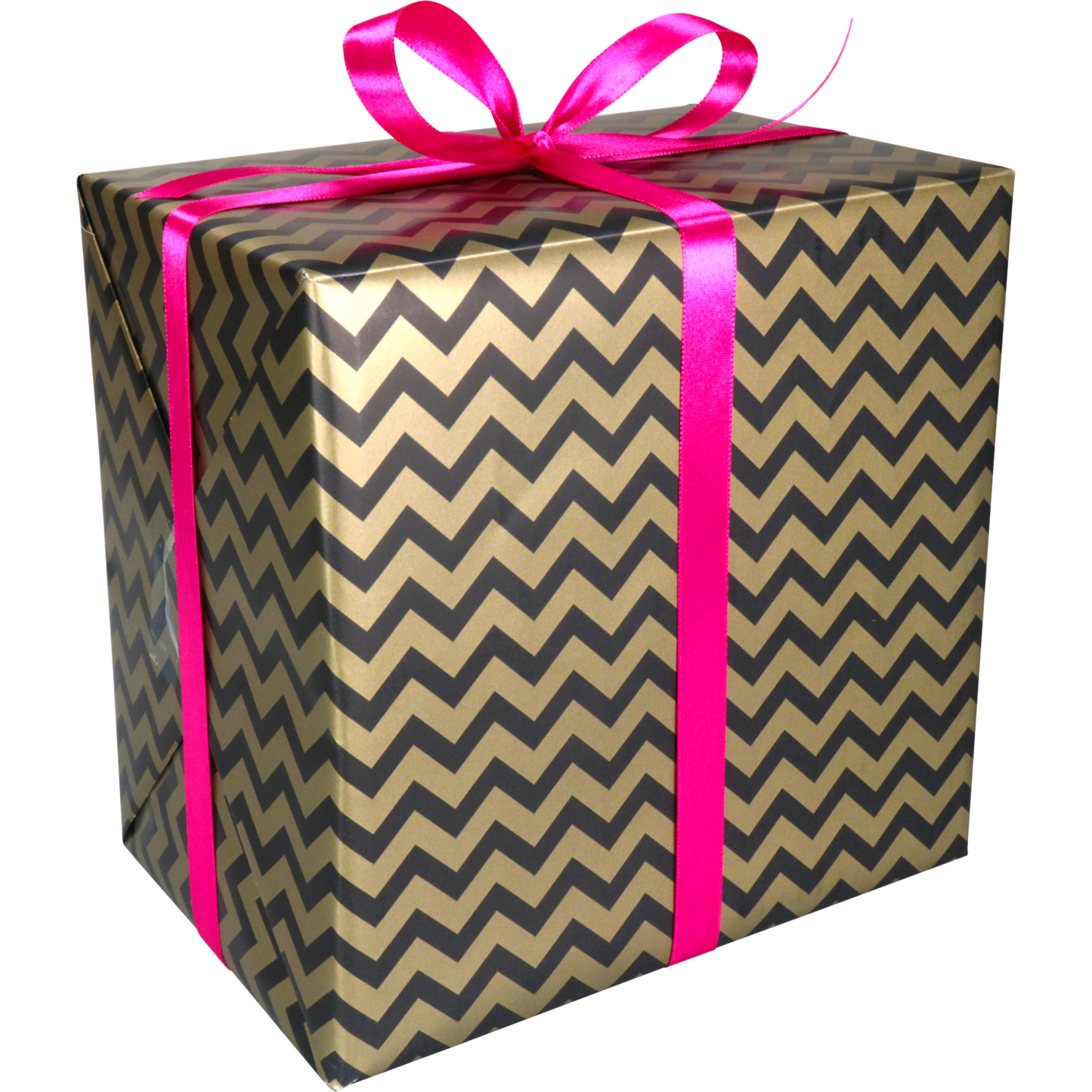 Klika - Cadeaupapier | 50cm | 200m | 80gr/m² | Chevron | zwart/goud