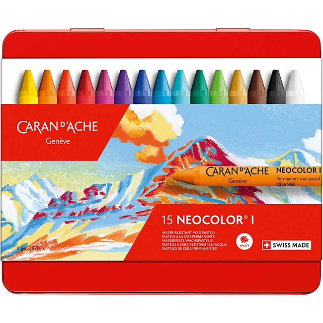 Caran d'ache - Wachsmalstift neocolor-I 15 Stück sortiert