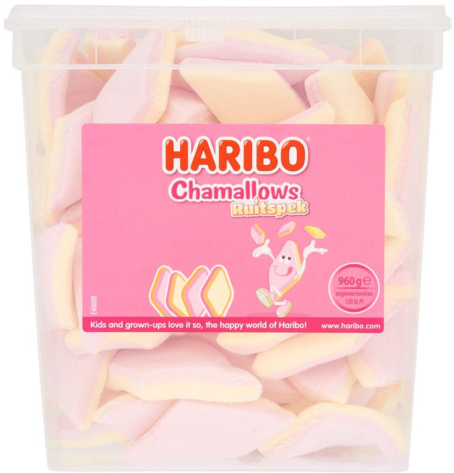Haribo - Chamallows Karierter Speck, Glas mit 120 Stück