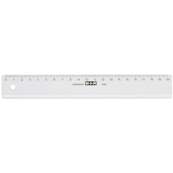 M+R - Lineal 1120/000 Kunststoff 20cm transparent