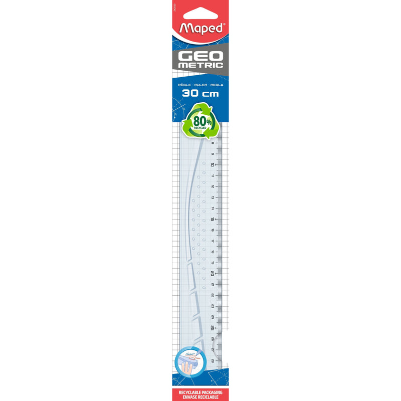 Maped - Geometrisches Lineal 30cm transparent