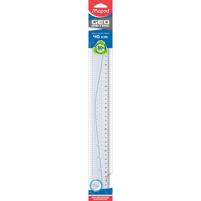Maped - Geometrisches Lineal 40cm transparent