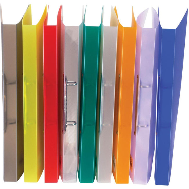 Bronyl - Ringordner, für ft A4, aus PP, 2 D-Ringe à 15 mm, verschiedene transparente Farben