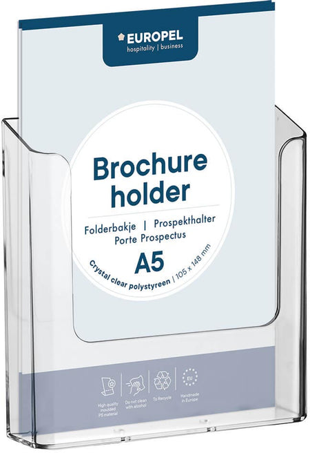 Europel - Prospekthalter Peel Wall A5 transparent