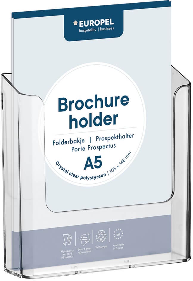 Europel - Prospekthalter Peel Wall A5 transparent