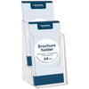 Europel - Prospekthalter Peel 2 Fächer 1/3 A4 transparent