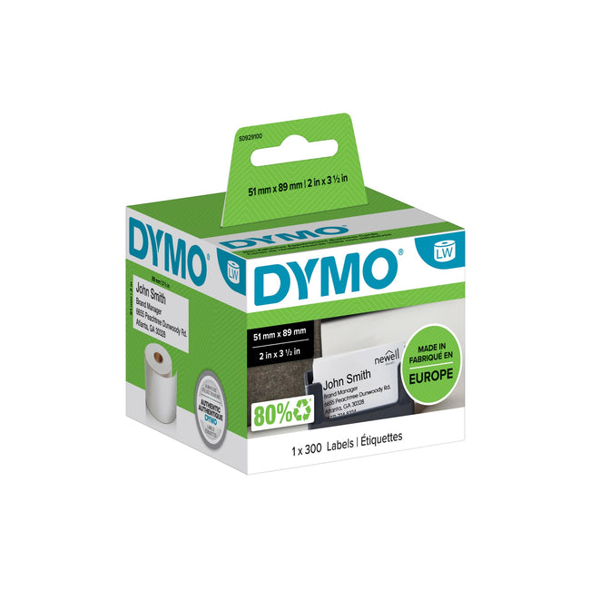 Dymo -  Etiket  labelwriter visitekaart 51x89 wit