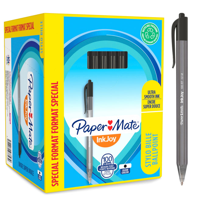 Paper Mate Inkjoy -  Balpen papermate inkjoy 100rt valuepack m zwart