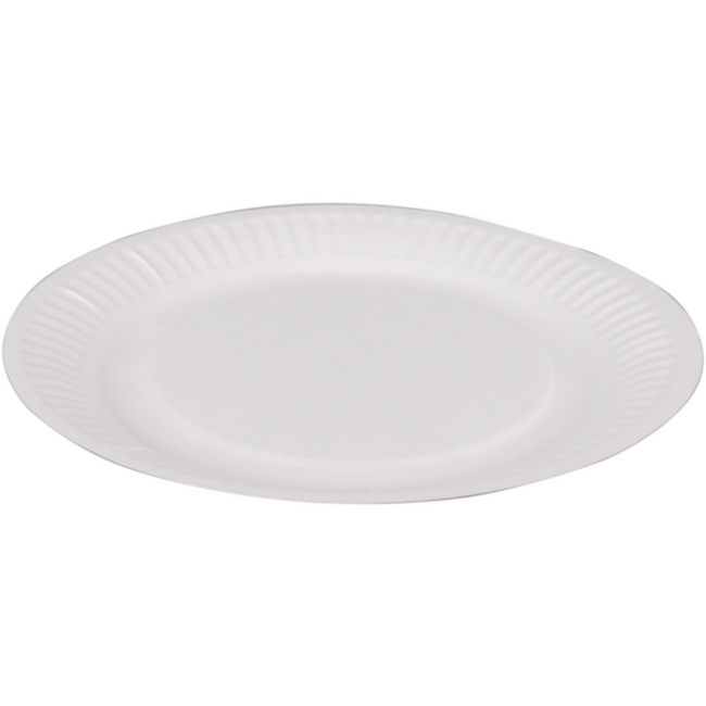 Depa -  Bord | rond | 1-vaks | karton | Ø18cm | wit | 240 stuks