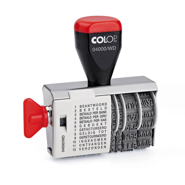 Colop - Word-Datumsstempel 04000/WD 12 Texte