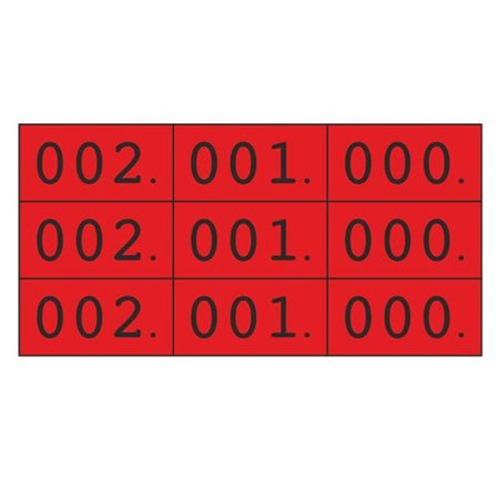 Klika -  Schoen-gelijkheidsnr rood 3x nr 000-999