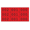 Klika -  Schoen-gelijkheidsnr rood 3x nr 000-999