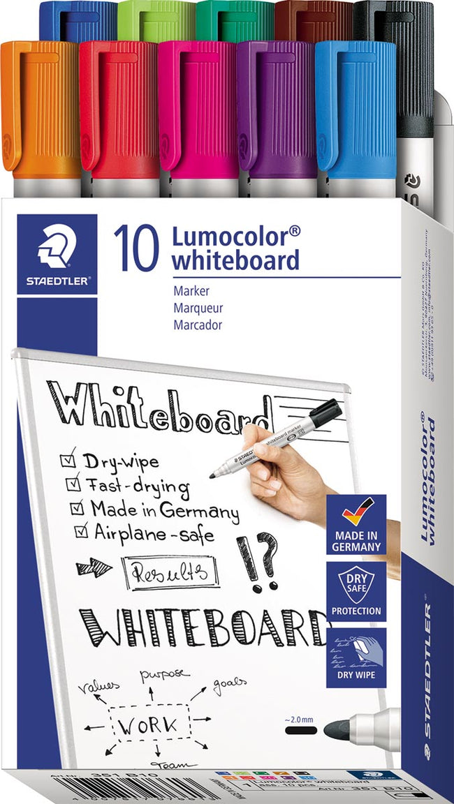 Staedtler - Whiteboardmarker Lumocolor 351 Set à 10 Stück sortiert