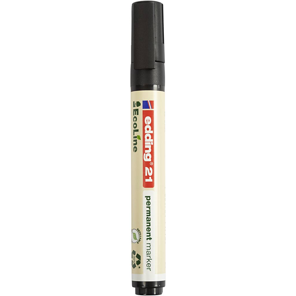 Edding - Filzstift 21 EcoLine rund schwarz 1,5-3mm
