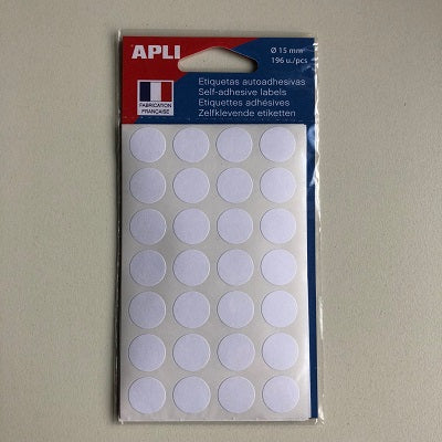 Klika -  mapje permanent rond 15 mm 196 stuk
