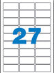 Klika -  silver inkjet labels 63.5x29.6mm