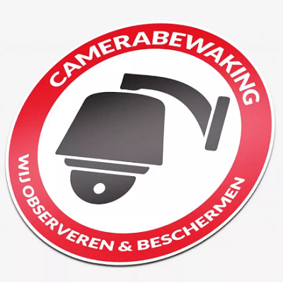 Klika -  Pictogram Camera Bewaking rond 10cm