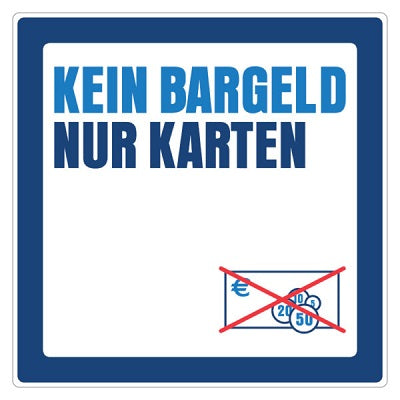 Klika -  Pictogram Kein Bargeld Nur Karten