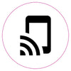 Klika -  Pictogram WiFi wit/zwart 10cm rond