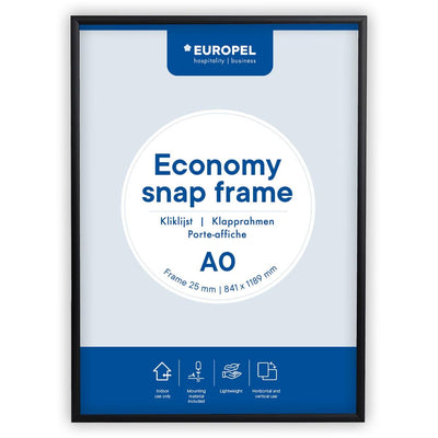 Europel - pel Klickrahmen Economy, Rahmen 25 mm, ft A0, schwarz