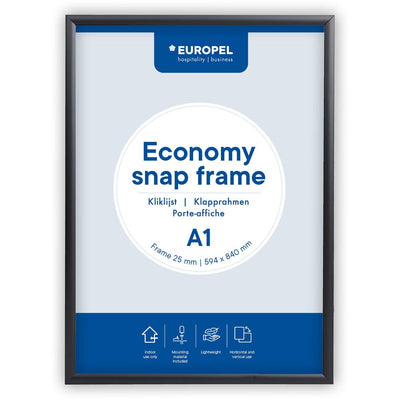 Europel - pel Klickrahmen Economy, Rahmen 25 mm, ft A1, schwarz