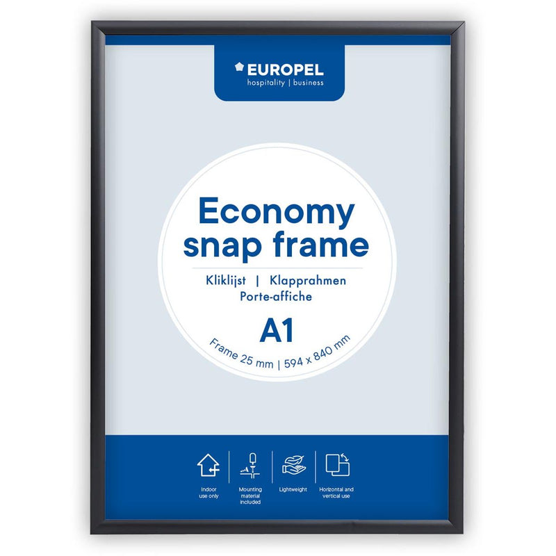 Europel - pel Klickrahmen Economy, Rahmen 25 mm, ft A1, schwarz
