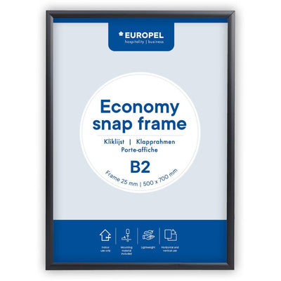 Europel - pel Klickrahmen Economy, Rahmen 25 mm, ft B2, schwarz