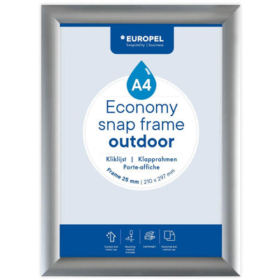 Europel -  pel clicklijst Economy, waterdicht, 25 mm, ft A4, zilver