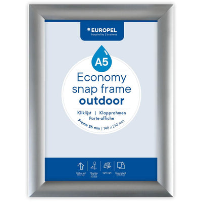 Europel -  pel clicklijst Economy, waterdicht, 25 mm, ft A5, zilver