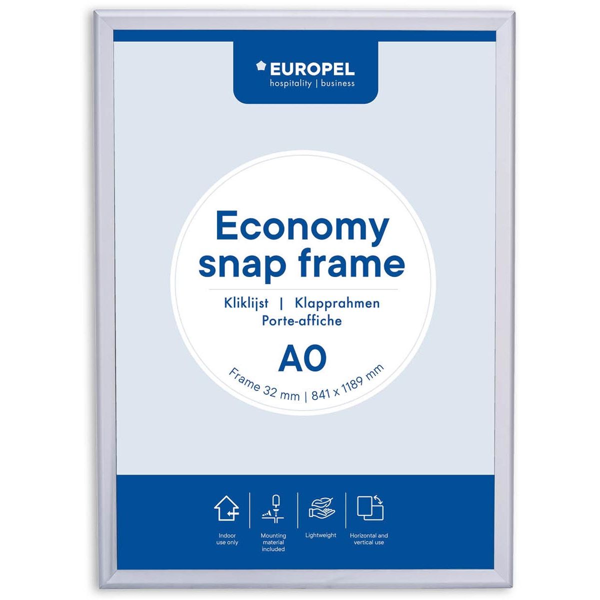 Europel -  pel clicklijst Economy, 32 mm, ft A0, zilver
