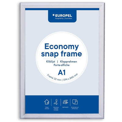 Europel -  pel clicklijst Economy, 32 mm, ft A1, zilver