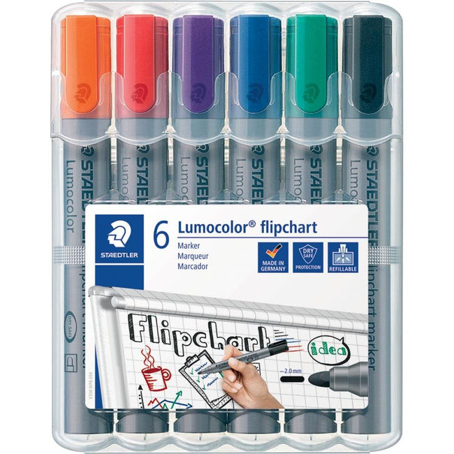 Staedtler - Markenmarker Lumocolor Flipchart 6 Stück