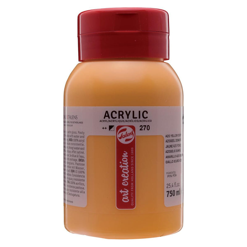 Talens Art Creation – Art Creation Acrylfarbe, Flasche mit 750 ml, dunkles Azogelb