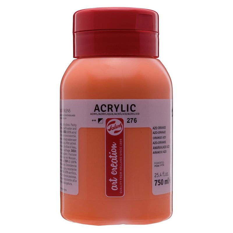 Talens Art Creation – Art Creation Acrylfarbe, Flasche mit 750 ml, Azoorange