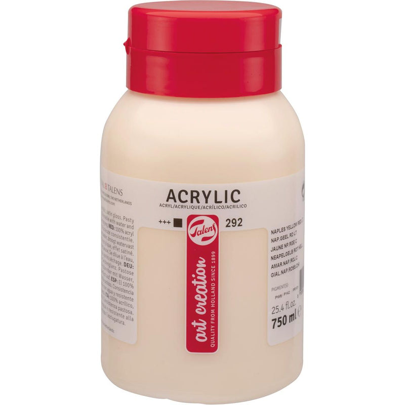 Talens – Art Creation Acrylfarbe, Flasche mit 750 ml, Neapelgelb-Rotlicht