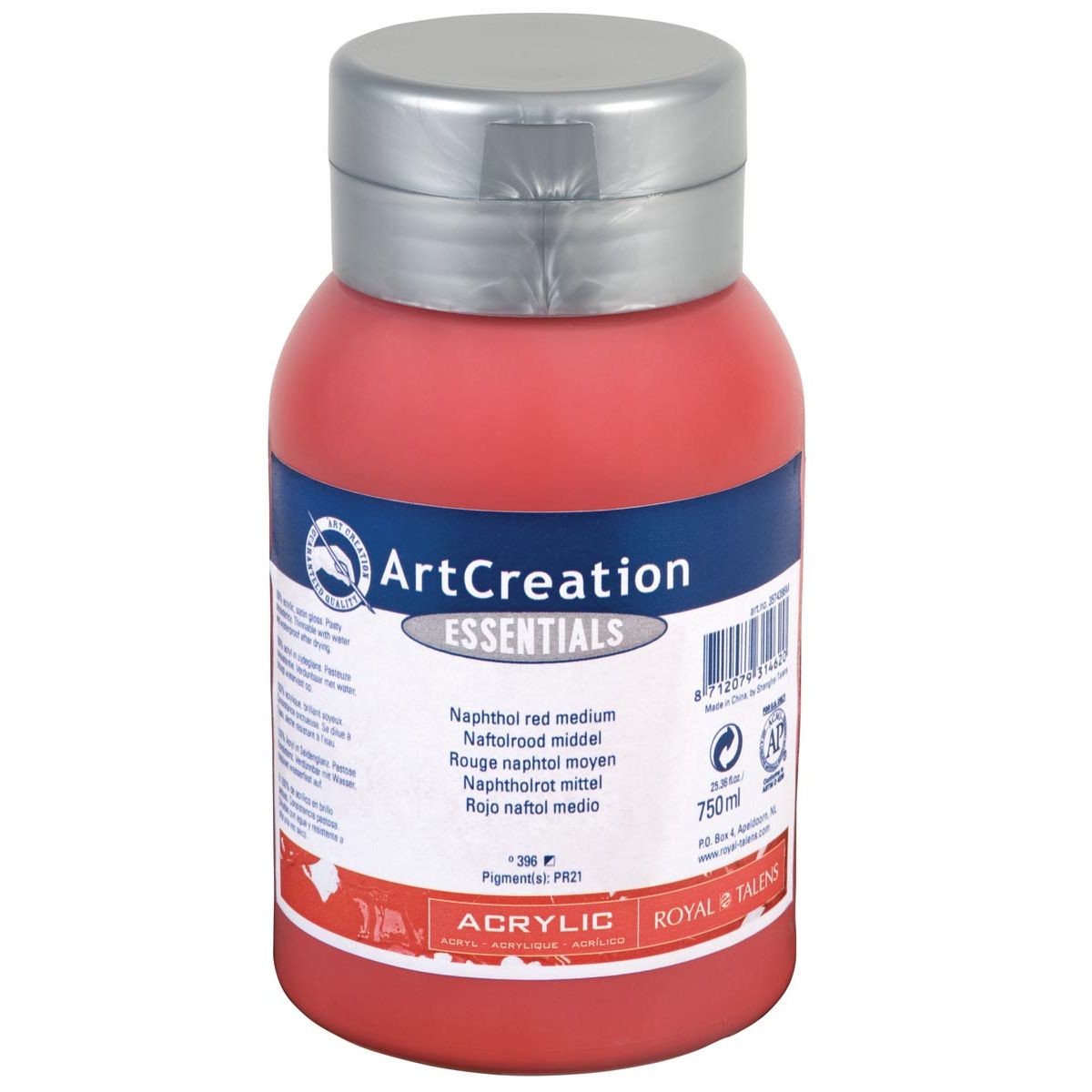 Talens Art Creation – Art Creation Acrylfarbe, Flasche mit 750 ml, mittleres Naphtholrot