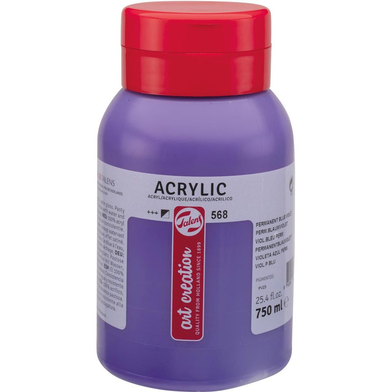 Talens – Art Creation Acrylfarbe, Flasche mit 750 ml, permanent blau-violett