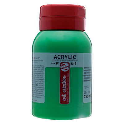 Talens Art Creation – Art Creation Acrylfarbe, Flasche mit 750 ml, helles Permanentgrün
