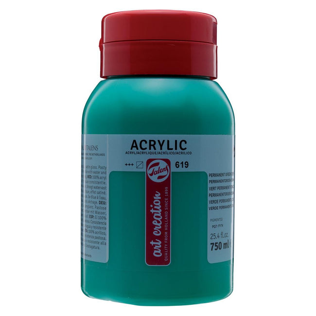 Talens Art Creation – Art Creation Acrylfarbe, Flasche mit 750 ml, dunkles Permanentgrün