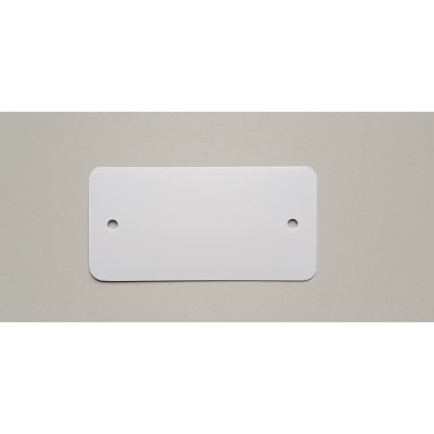 Klika - PVC-Etiketten 64x118 mm weiß 2xLoch runde Ecke 2 Stück