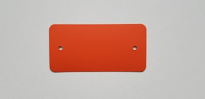 Klika -  PVC labels 54x108 mm oranje 2 gaten 1000