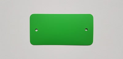 Klika - PVC-Etiketten 54x108 mm grün 2 Löcher 1000 Stück 3 Stück