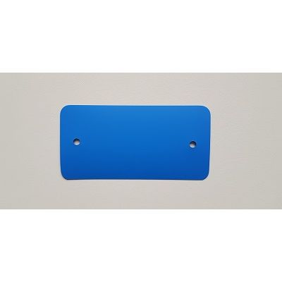 Klika -  PEM labels 64x118mm blauw2xgat rondehoek