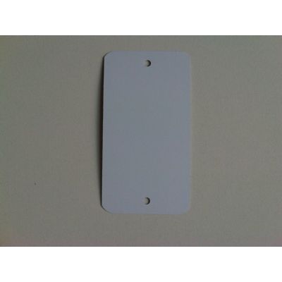Klika - Etikett Metall 65x120 mm weiß 2 Löcher 1000 Stk