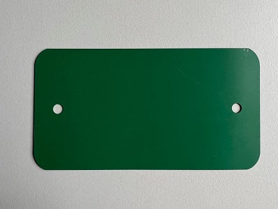 Klika – Etikett aus Metall, 65 x 120 mm, grün, 2 Löcher