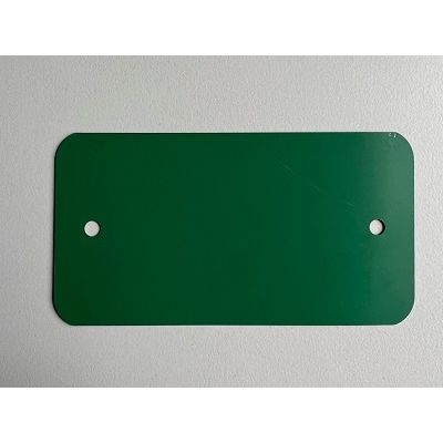 Klika – Etikett aus Metall, 65 x 120 mm, grün, 2 Löcher