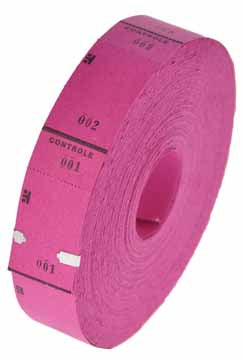 Klika - Ticketrol Fuchsia -pink 30x65mm 1000 Stück - 20 Stück