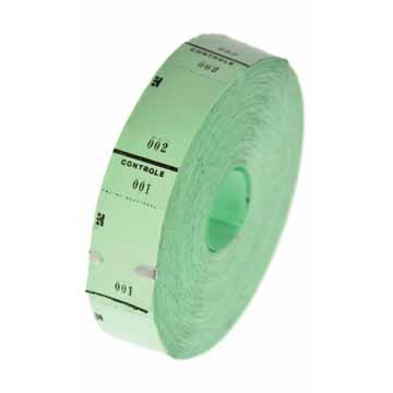 Klika -  Ticketrol groen 30x65mm 1000 stuks